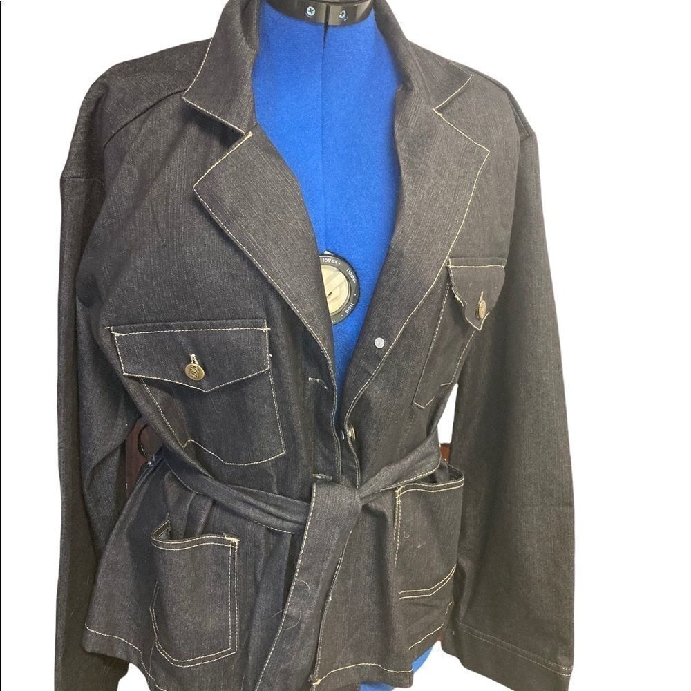 GOLD FLAOA, women’s stretch,‎ Jean Jacket, Size 24, Dark Denim, Plus Size,